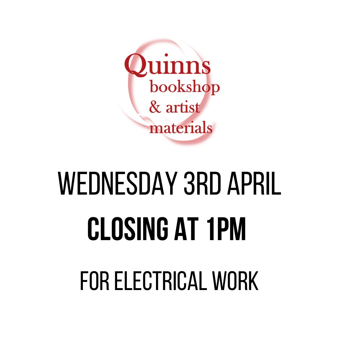 Just a heads-up that we’ll be closing at 1pm tomorrow for some electrical work, which will mean the lighting will be on and off periodically. We’ll be back as normal from 10am on Thursday 💡