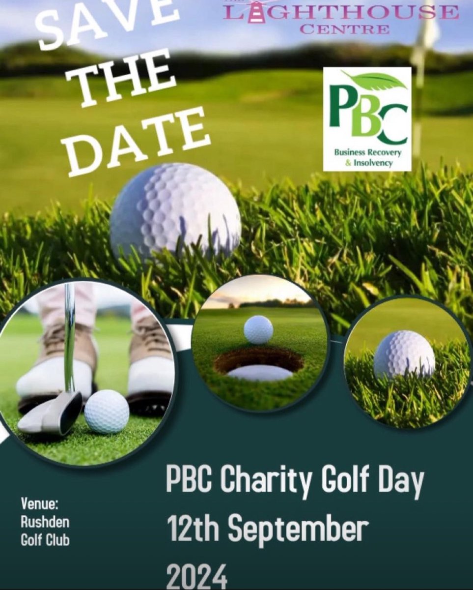 We have a very important date for you to all save!The annual PBC Golf day is back on 12th September,if you would like to sign up or for more information please contact lisaparker@pbcbusinessrecovery.co.uk
#TeamPBC #PinkSparkles #MakingADifference #Networking #GolfDay xxx