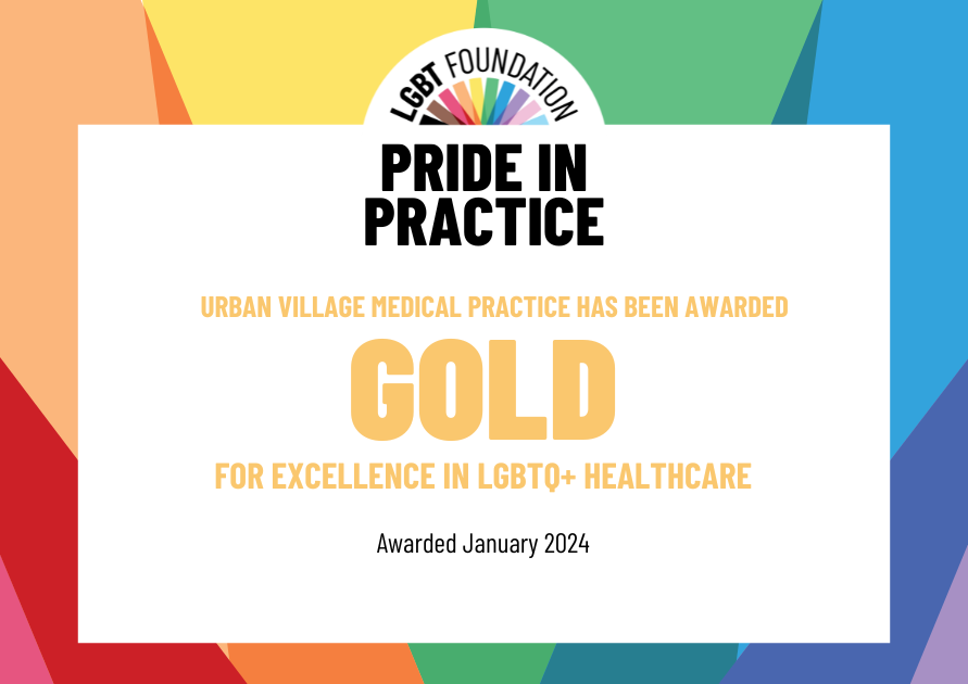 We are proud to say that we have been awarded GOLD for our Pride in Practice with <a href="/LGBTfdn/">LGBT Foundation</a>.
If you are a member of the LGBT community and wish to update your record with your preferred name, pronouns or gender identity, please do let us know.
uvmp.co.uk/services/manag…