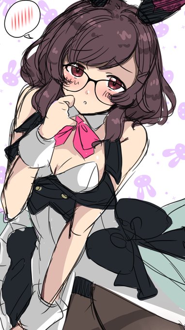 恥ずかしいので
あまり見ないでください……🐇  #アリスギアお絵かき 