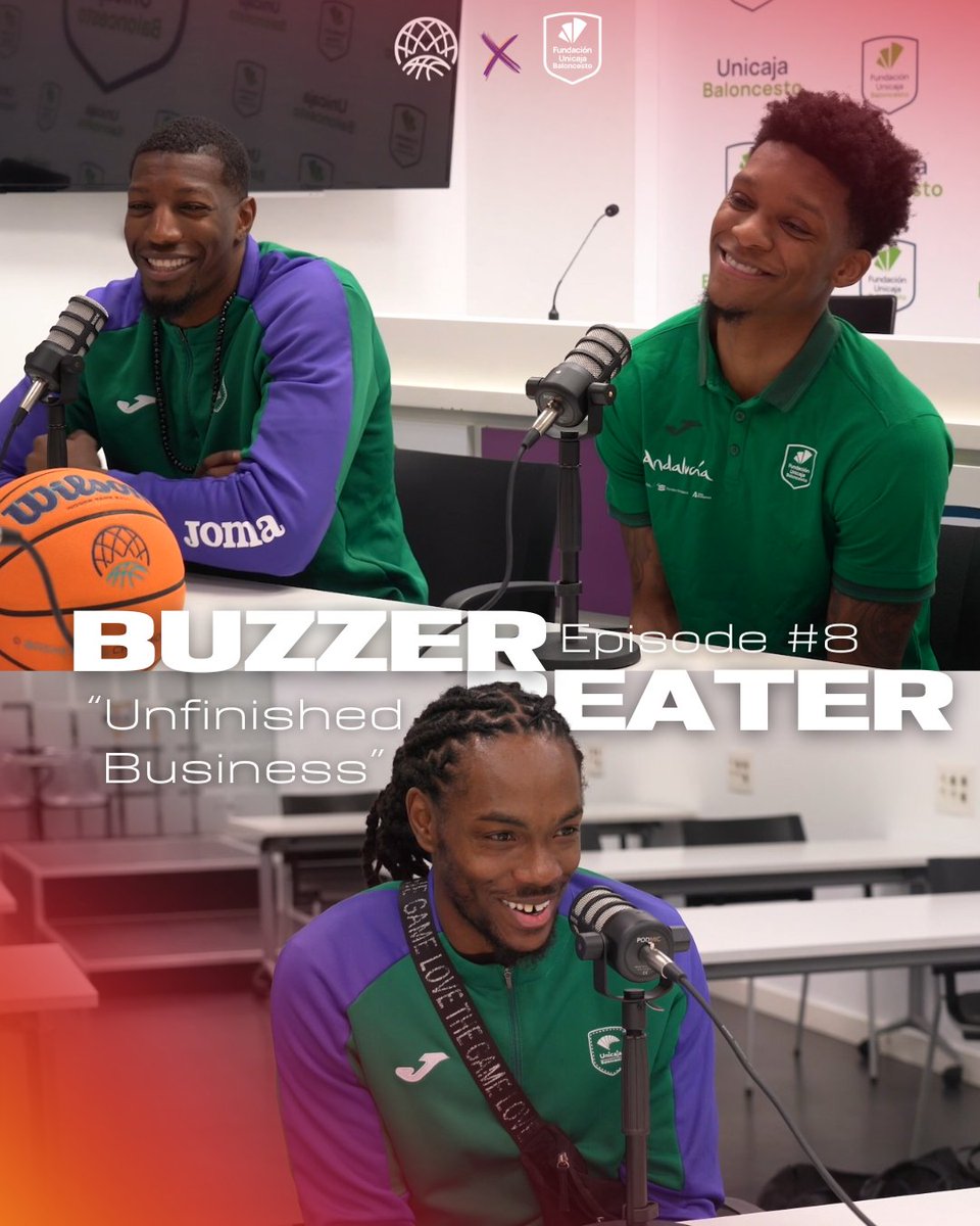 🎙️ Elite 8️⃣ tomorrow, #BasktetballCL 𝘽𝙐𝙕𝙕𝙀𝙍 𝘽𝙀𝘼𝙏𝙀𝙍 podcast No.8️⃣ today: We sat down with @unicajaCB's own Tyson, Yankuba and Kendrick to discuss 'next game up' mentality, European basketball and the #RoadtoBelgrade. Newest episode out now!