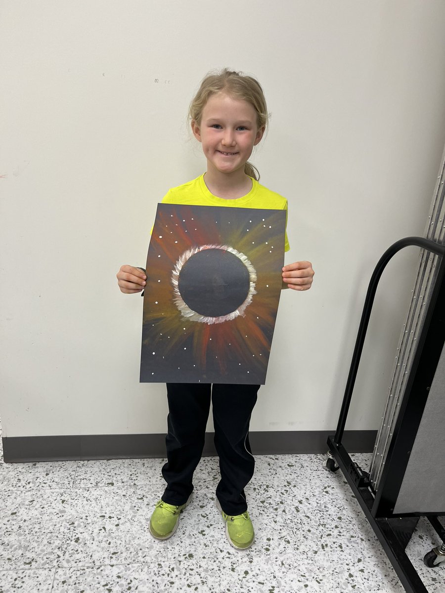 A Total Eclipse of the Art!  Third grade art students are getting excited for the big day next week! #masonmoment #Eclipse2024