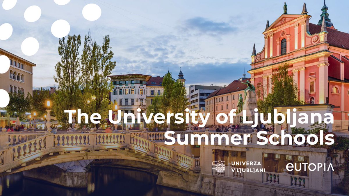 ☀️Join the fantastic programmes offered by the University of Ljubljana such as the Ljubljana #SummerSchool for Bachelor's and Master's students or the Doctoral Summer School for PhD students. 💻 Learn more: bit.ly/ESS-24 #EUTOPIA #EuropeanUniversities #HigherEducation