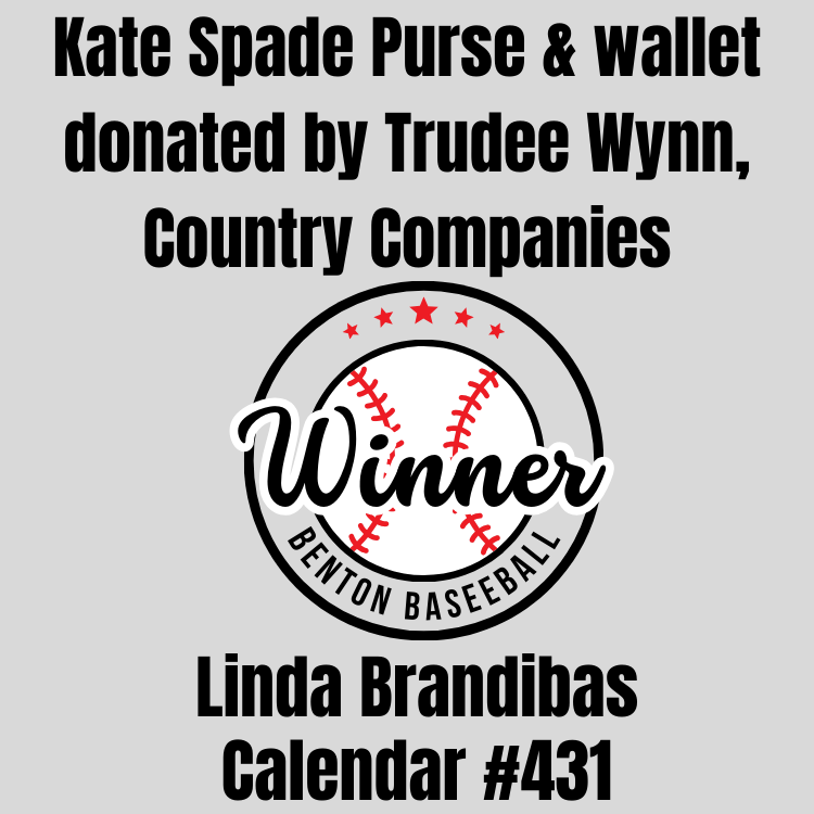btownbaseball1's tweet photo. The April 2 winner of a Kate Spade purse &amp; wallet donated by Trudee Wynn - Country Financial is Linda Brandibas! https://t.co/Q3ff0xMmMJ