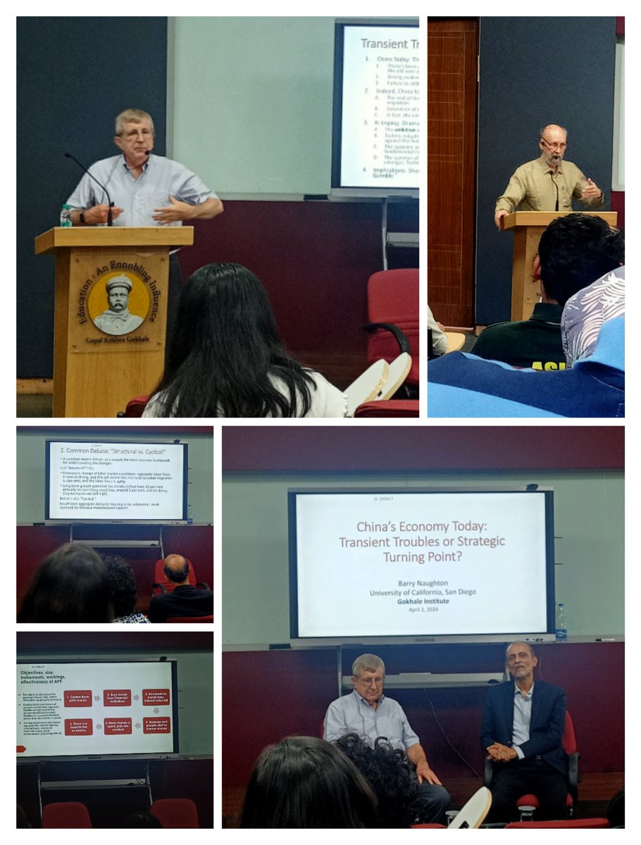 It was privileged to attend the session by Barry naughton sir From University of California his topic was China economy today . ✅ Also another session I have attended that on 1st April by Peter sir from Budapest University. At gokhale institute.