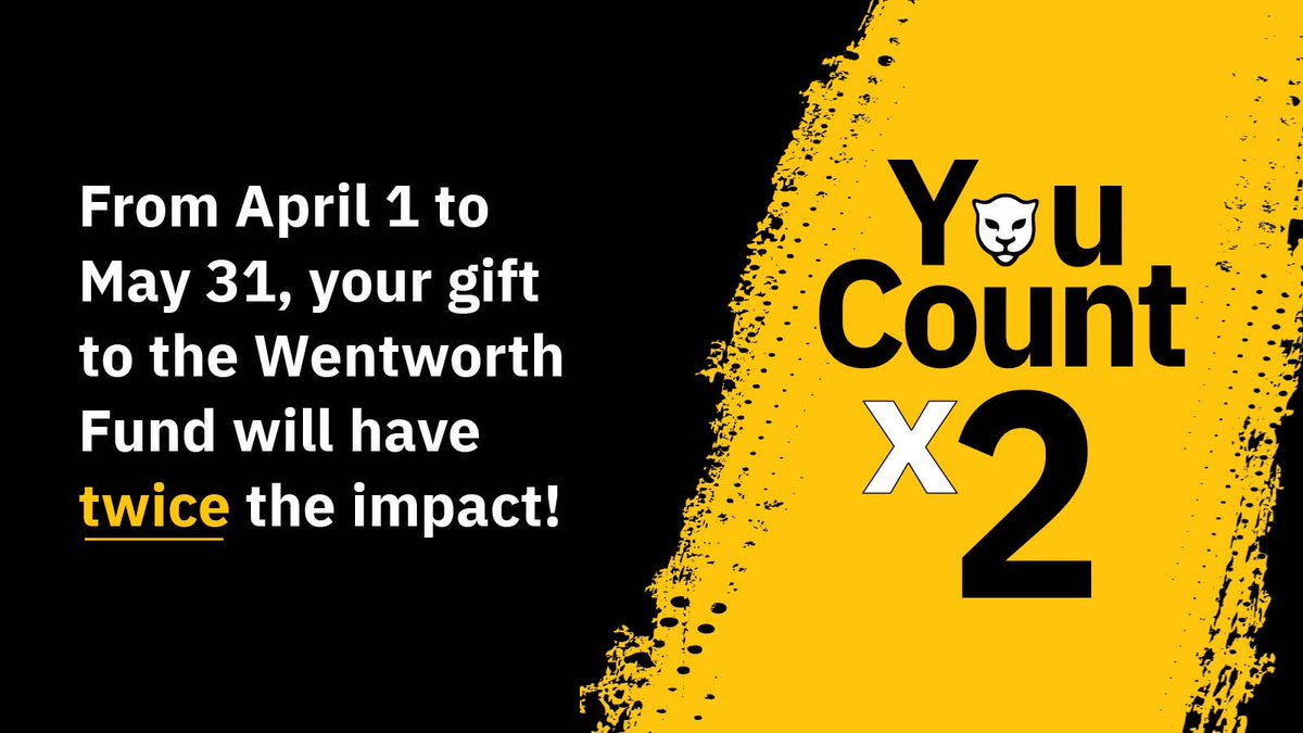 Leveraging the power of matching funds, the #YouCountx2 challenge will provide thousands of dollars to enhance the student experience. Your gift—large or small—will make a huge difference in the lives of individual students. Donate today: bit.ly/YouCountx2