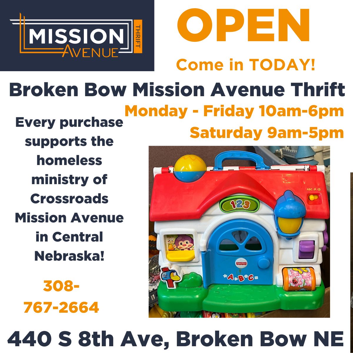 Come in TODAY and see what's NEW at Broken Bow Mission Avenue Thrift! crossroadsmission.com/thrift-stores/ #MissionAvenueThrift #BrokenBowNebraska #Thriftstore #Shoptoday