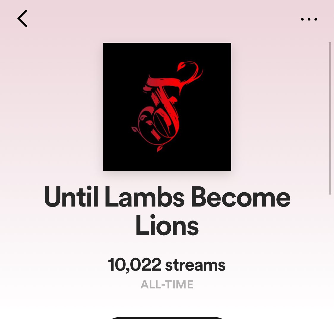 “Until Lambs Become Lions “ has officially hit of 10k streams. Thank you so much! Our second song to hit this milestone!
.
#posthardcore #skatepunk #progpunk #poppunk #arpeggios #melodicpunk #hardcorepunk #melodicposthardcore #progressiveskatepunk #guitarsweeping #sweeppicking