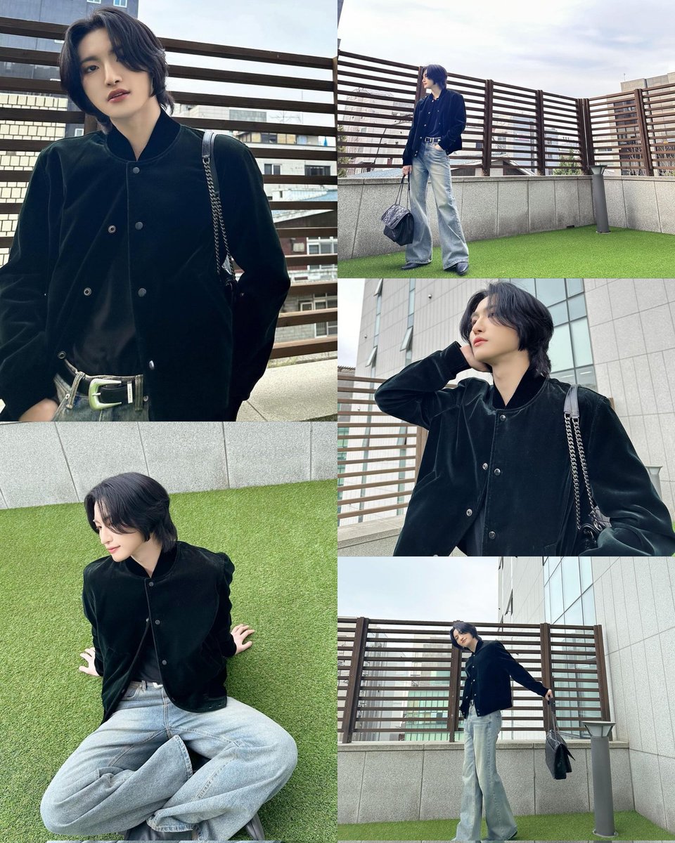 MEOWtiny12's tweet photo. Seonghwa is looking so classy in this style &amp; the jacket is so beautiful. Thank you Woosan😘 My fashionista boyfie💚 #성화 #ATEEZ https://t.co/jSwy3enBia