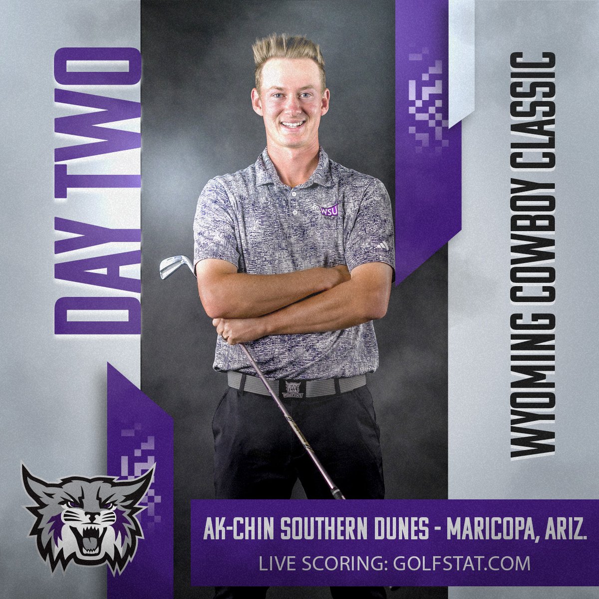 The Wyoming Cowboy Classic resumes today with the remainder of the suspended round two ahead of the third and final round. The Wildcats enter the day in 16th place in the 23 team field. Follow along with live scoring at bit.ly/43IN9HX