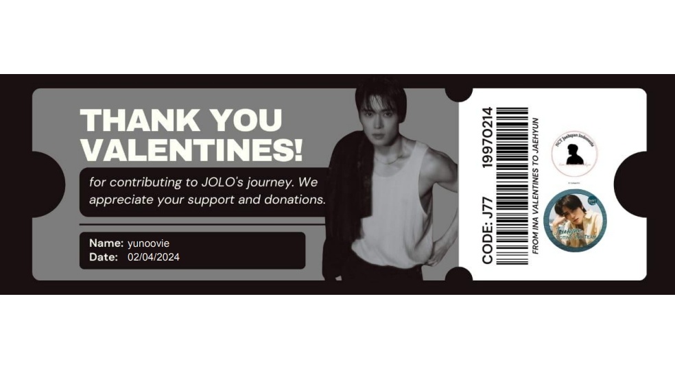 #ValentinesDonationChallenge 

#JAEHYUN #재현 #JourneytoJOLO