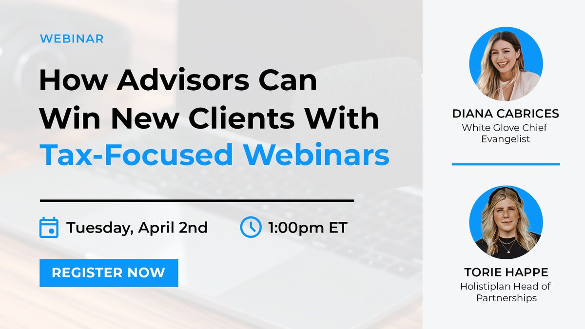 🖥️ Webinar TODAY! Join experts Torie Happe & Diana Cabrices to explore how taxes and webinars can be a powerful combination for growth. Discover strategies, tech flows, & @_white_glove's webinar playbook to stand out and engage clients. Register here! hubs.la/Q02rntzK0