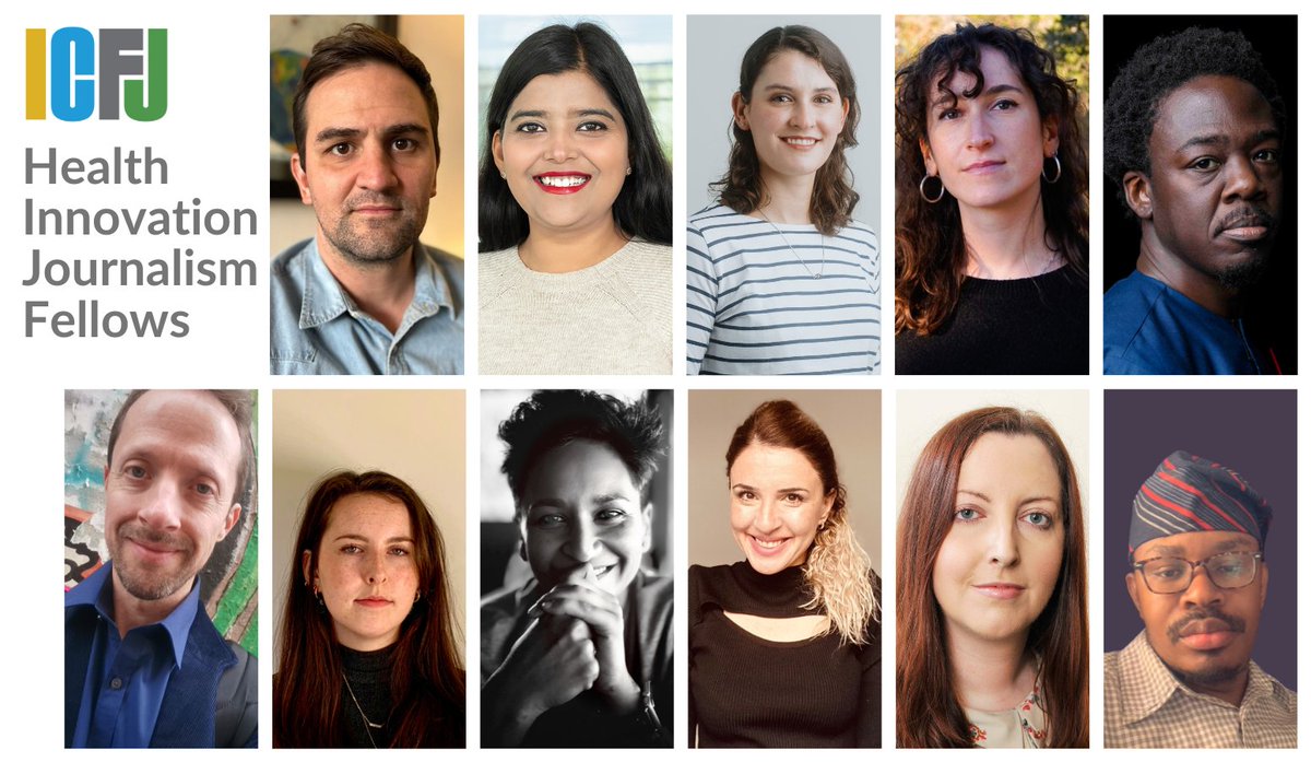 🩺Announcing our Health Innovation Journalism Fellows! 11 journalists & academics from around the world will report on a wide variety of topics, ranging from neurotechnology to drone technology to telemedicine to health disinformation. Read more below 👇