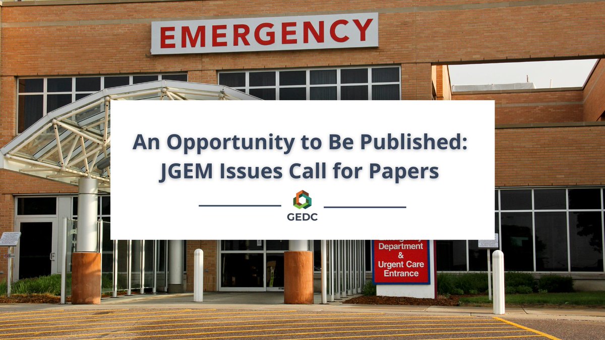 PUBLISHING OPPORTUNITY: The co-editors-in-chief of @JGEM_AAH have issued a call for original research manuscripts and clinical case reports related to emergency care of older adults. Learn more about publishing in this scholarly journal: gedcollaborative.com/news/journal-o…