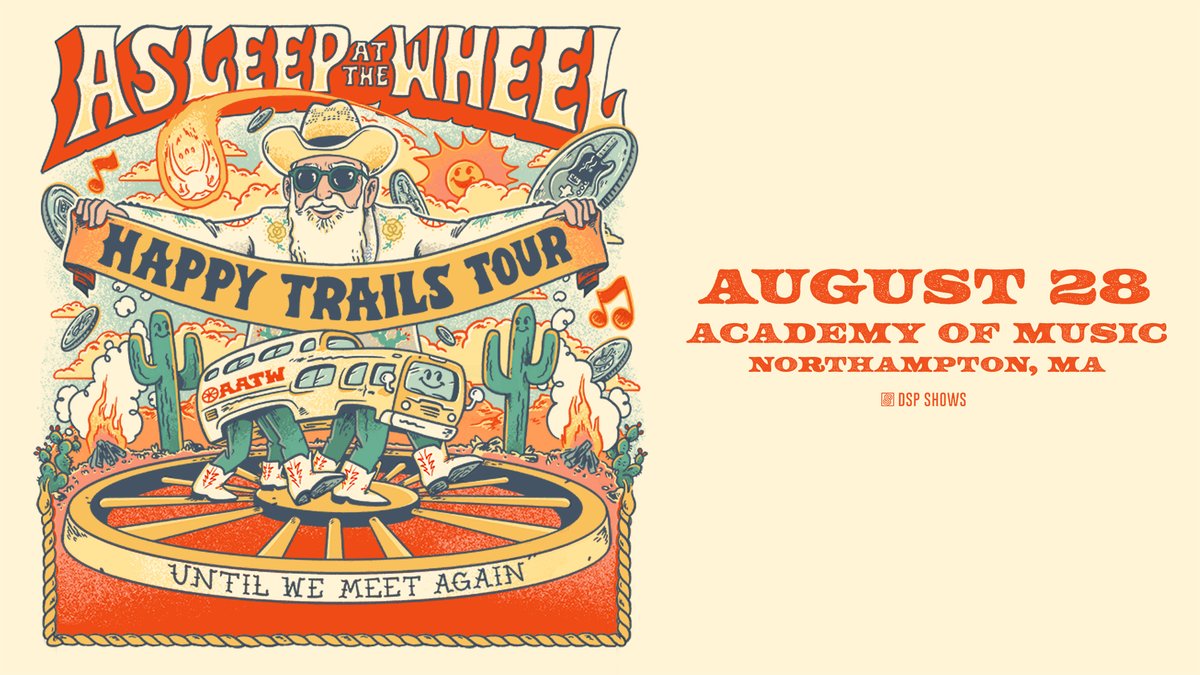 DSP Shows (@dspshows) on Twitter photo Just announced! Asleep at the Wheel (<a href="/AATW1970/">Asleep at the Wheel</a>): Happy Trails Tour at #Northampton's @aomtheatre August 28th - join our NE email list by 12pm Wednesday for presale info: bit.ly/DSPnewsletter
Tickets go on sale to the public Friday at 10am: bit.ly/3vsMBtg Just announced! Asleep at the Wheel (<a href="/AATW1970/">Asleep at the Wheel</a>): Happy Trails Tour at #Northampton's @aomtheatre August 28th - join our NE email list by 12pm Wednesday for presale info: bit.ly/DSPnewsletter
Tickets go on sale to the public Friday at 10am: bit.ly/3vsMBtg