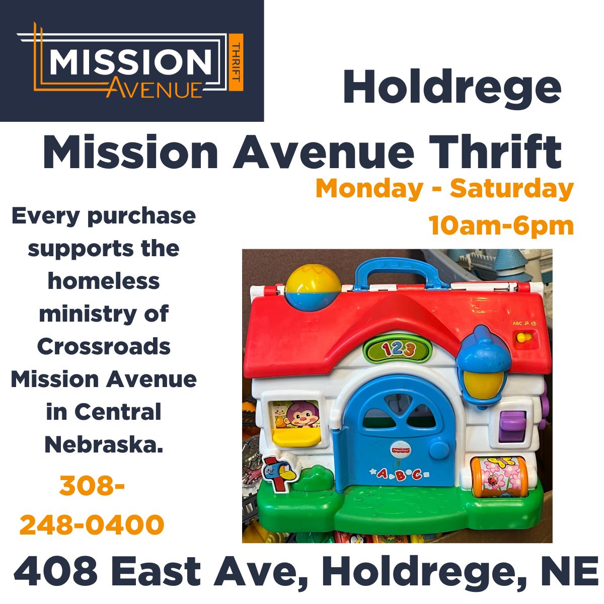 Come in TODAY and see what's NEW at Holdrege Mission Avenue Thrift! crossroadsmission.com/thrift-stores/ #MissionAvenueThrift #HoldregeNebraska #Thriftstore #Shoptoday