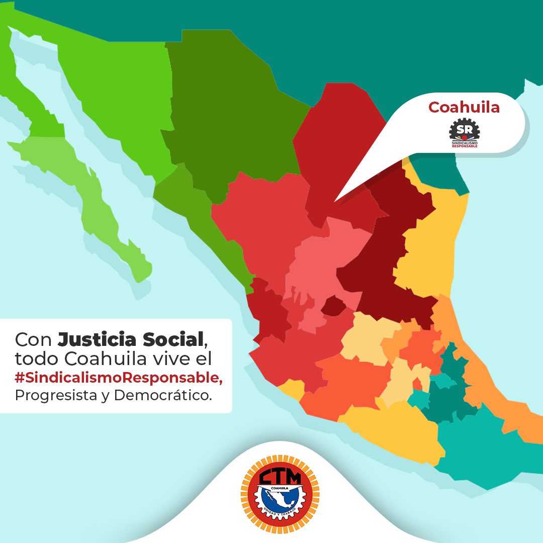 CTM_Coahuila's tweet photo. Desde nuestro estado, en Unidad y Trabajo, seguimos los parámetros del #SindicalismoResponsable en beneficio de las y los trabajadores y sus familias. https://t.co/WainPaQNgH
