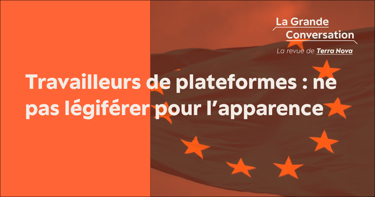 #UE #EU #UnionEuropéenne #PlatformWorkers 🇪🇺Travailleurs de plateformes : ne pas légiférer pour l’apparence. Une note d'Oliver Philipp, spécialiste des questions de travail pour la @FESonline, pour @ips_journal et @_LaConversation de @_Terra_Nova ➡️lagrandeconversation.com/monde/travaill…