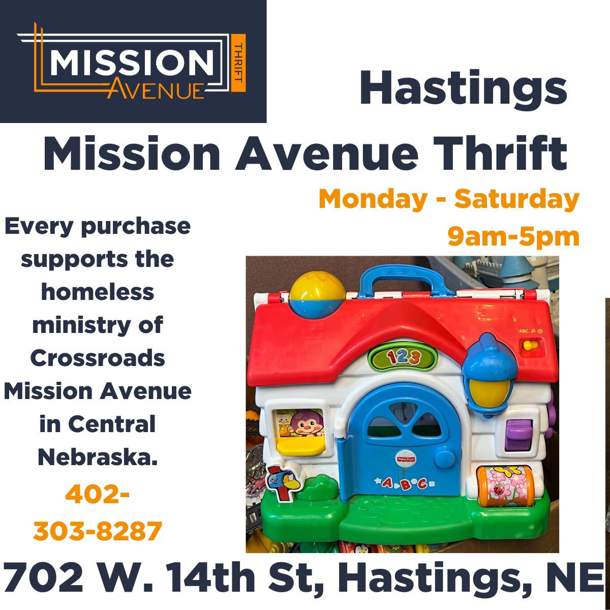 Come in TODAY and see what's NEW at Hastings Mission Avenue Thrift! crossroadsmission.com/thrift-stores/ #MissionAvenueThrift #HastingsNebraska #Thriftstore #Shoptoday