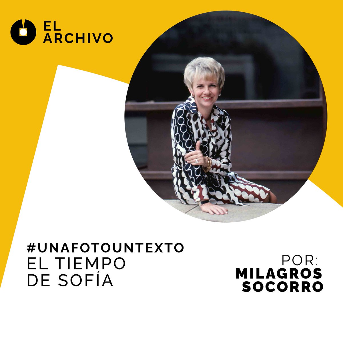 'El estilismo de Sofía Ímber es obra de la legendaria estilista Marietta Fernández (conocida como Bilancieri, mientras estuvo casada con Israel Bilancieri, padre de sus tres hijos)...' El tiempo de Sofía. #Memoria #UnaFotoUnTexto por @MilagrosSocorro - elarchivo.org/el-tiempo-de-s…