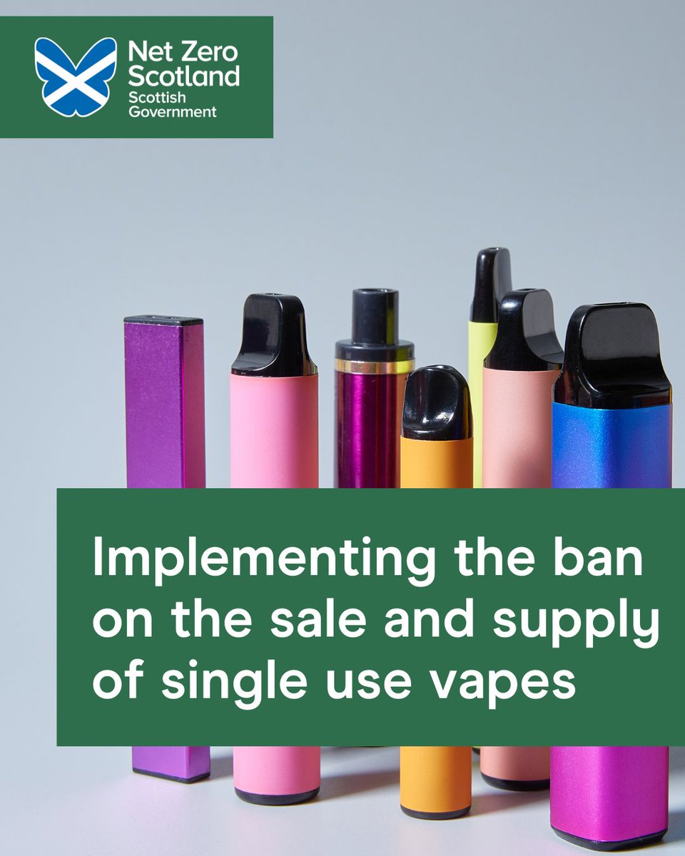 Single-use vapes are a growing concern for our environment, communities, and youth. We're setting out finalised regulations and seeking input on implementation and draft impact assessments for the upcoming #SingleUseVapes ban. Share your views: ow.ly/LzYS50R6Beg