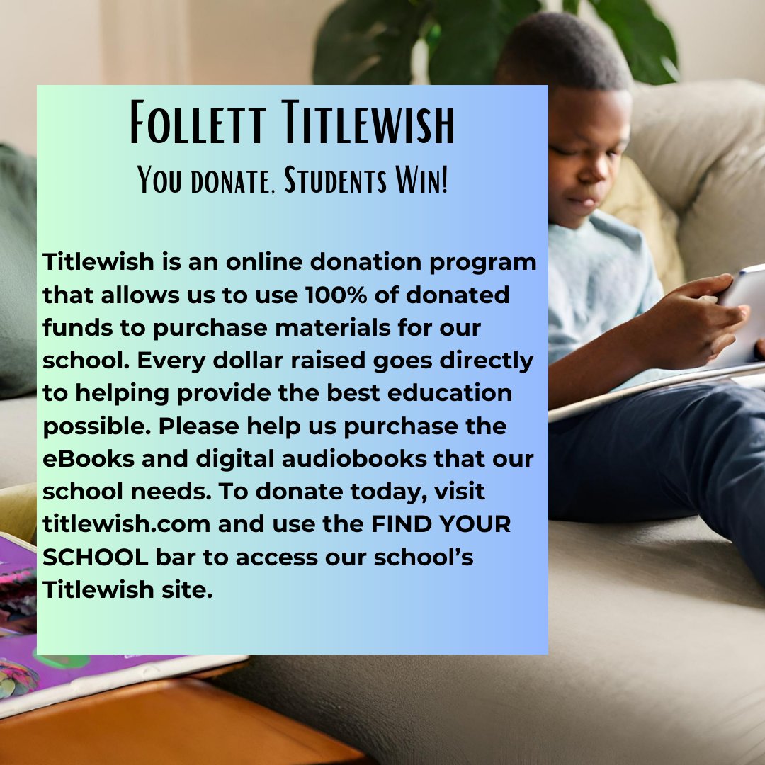 Our Titlewish campaign starts today! Help us build a digital library to be proud of! Any amount helps. Your entire donation goes straight to the purchase of eBooks and digital Audiobooks. titlewish.com/1095559