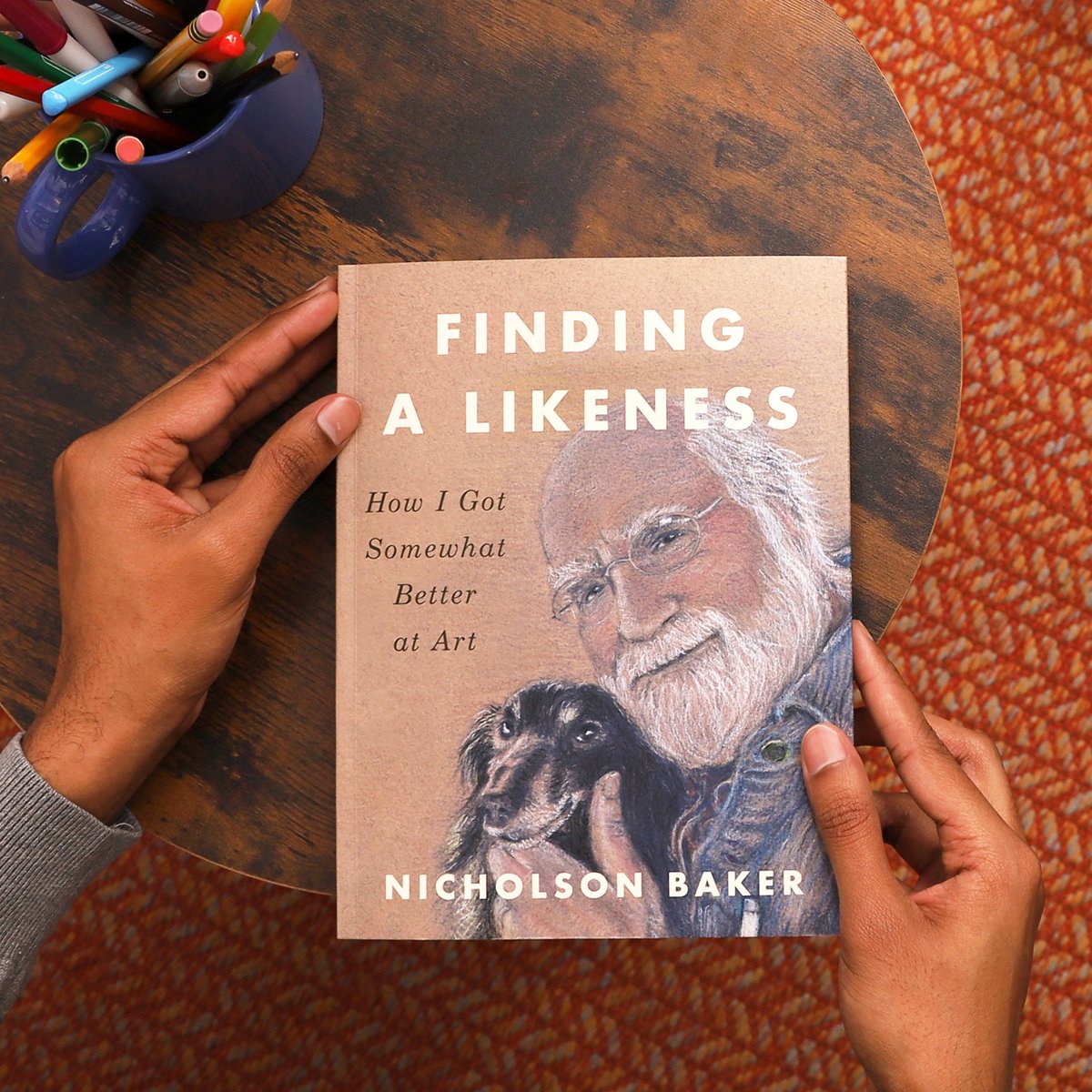 Happy publication day to @nicholsonbaker8's newest accomplishment, Finding a Likeness! In this inspiring photo collection, Baker documents his progress of learning to paint for the first time, encouraging people to find art all around them. penguinrandomhouse.com/books/635820/f…
