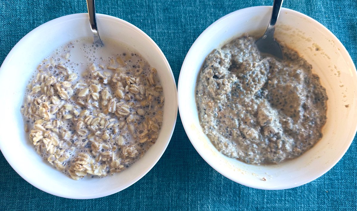 His & Hers breakfast bowls based on our preferences & health goals.

🙋‍♂️ overnight oats & chia seeds in whole milk
🙋🏻‍♀️ overnight chia seeds, PB powder, dried coconut in almond milk

What’s your pick?

#breakfast #overnightoats #oats #chiaseeds #coconut #almondmilk #peanutbutter