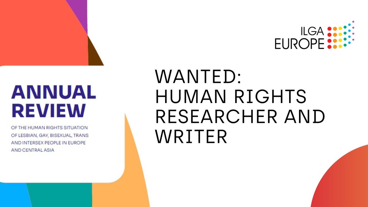 Are you a human rights researcher with good writing skills? We’re seeking a consultant to work with us on our Annual Review, tracking legal, political and social events and developments for the LGBTI movement in Europe and Central Asia. Find out more now! ilga-europe.org/job-opportunit…