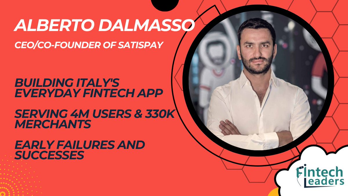 How many fintechs do you know that have bypassed Visa and Mastercard and built a customer base of 4 million users and 330,000 merchants? Enter @Satispay, Italy's payments giant 🇮🇹 In this @Fintech_Leaders pod, I sit down w/ @AlbertoDalmasso, CEO & Co-Founder of @satispay, the…