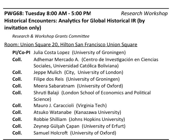 Excited to discuss how to write global historical IR today! #ISA2024