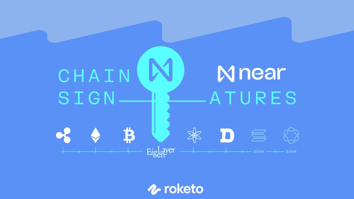 Chain Signatures on NEAR streamline transactions across blockchains, ushering in a new era of Chain Abstraction.👀 Seamlessly interact with various chains using a single NEAR account, simplifying user experiences and expanding liquidity access.⚡️ #Roketo #NEAR