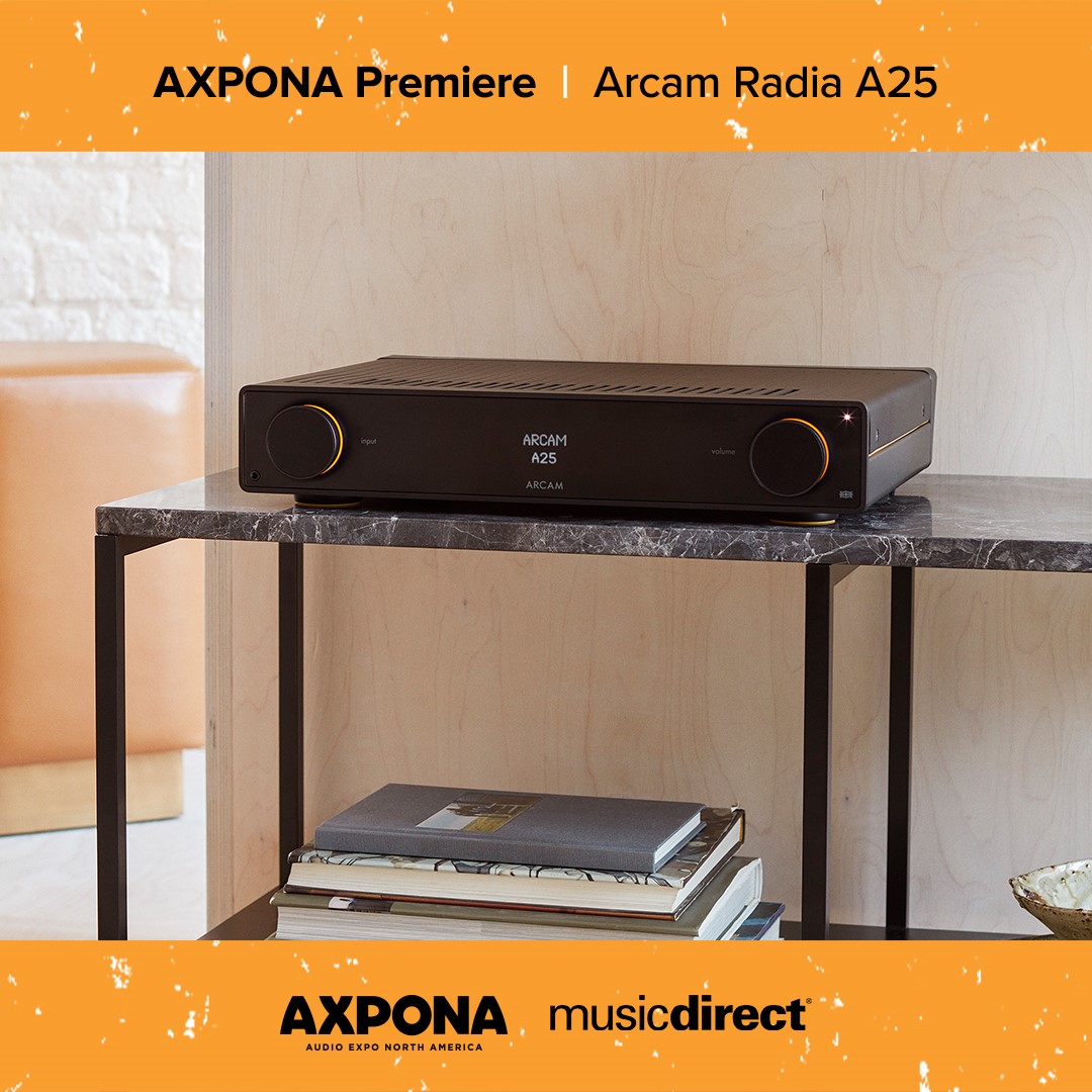 Arcam’s A25 integrated amplifier touts a fifth-generation Class G amplifier and outputs 100 watts per channel – epic power for something so demure. Hear it in Room 740. Enjoy 10% off AXPONA admission when you purchase a three-day pass with code MUSIC24: axpona.com