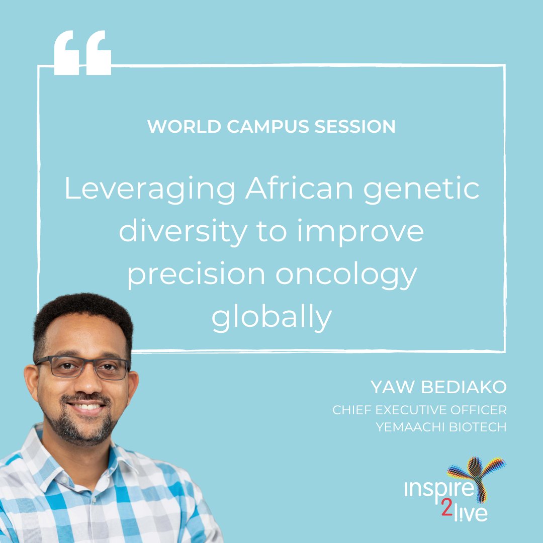 We had a very special World Campus session where we met Yaw Bediako, Chief Executive Officer from Yemaachi laboratories who talked to about leveraging African genetic diversity to improve precision oncology globally.

Watch and listen: inspire2live.org/our-work/world…