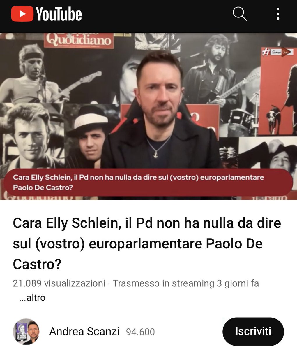 .@AndreaScanzi: “Cara Elly Schlein, il Pd non ha nulla da dire sul (vostro) europarlamentare Paolo De Castro?” @foodforprofit_ #Foodforprofit m.youtube.com/live/_qq5qtRRZ…