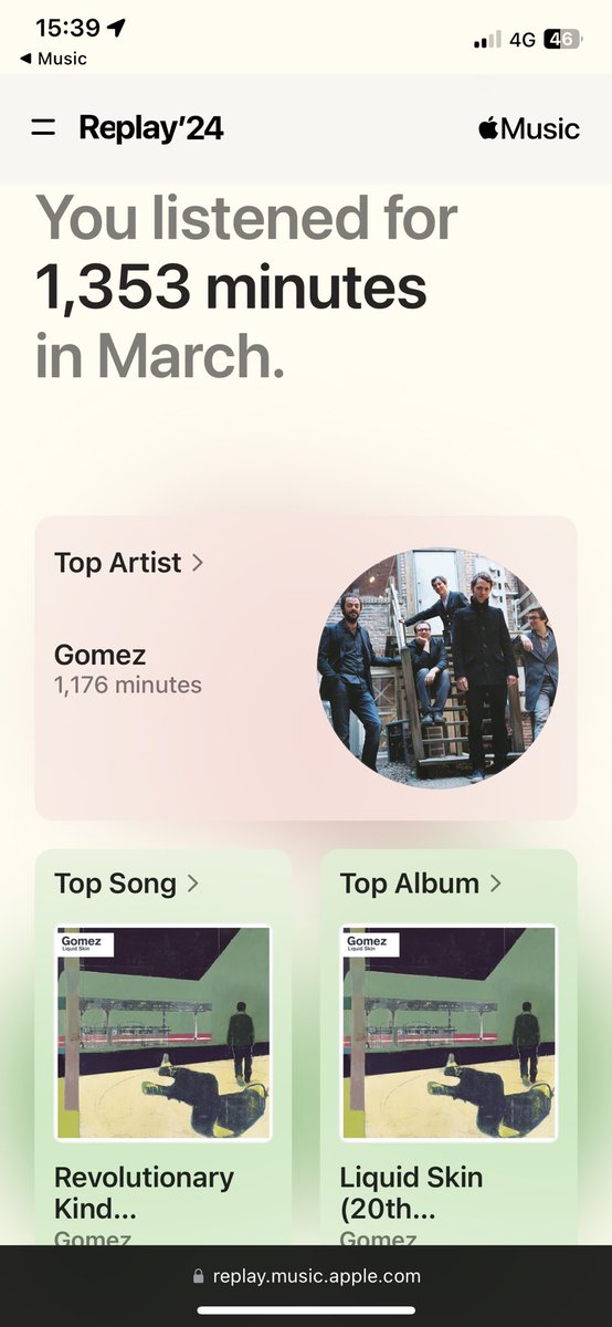 Think I got a little bit obsessed with @gomeztheband last month