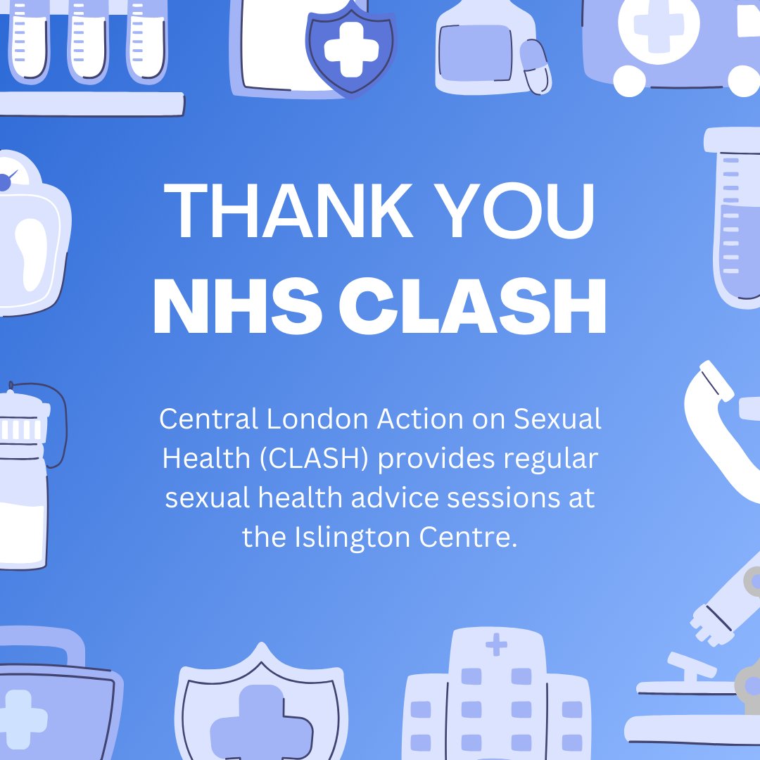 We are proud to highlight our partnership with NHS Central London Action on Sexual Health (CLASH)! CLASH provides free confidential sexual health outreach services and provides regular sexual health advice sessions to our community. Thank you for helping to support well-being!