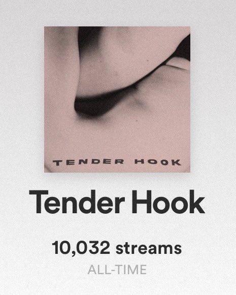 10K STREAMS @Spotify • TENDER HOOK🖤 Thank u x