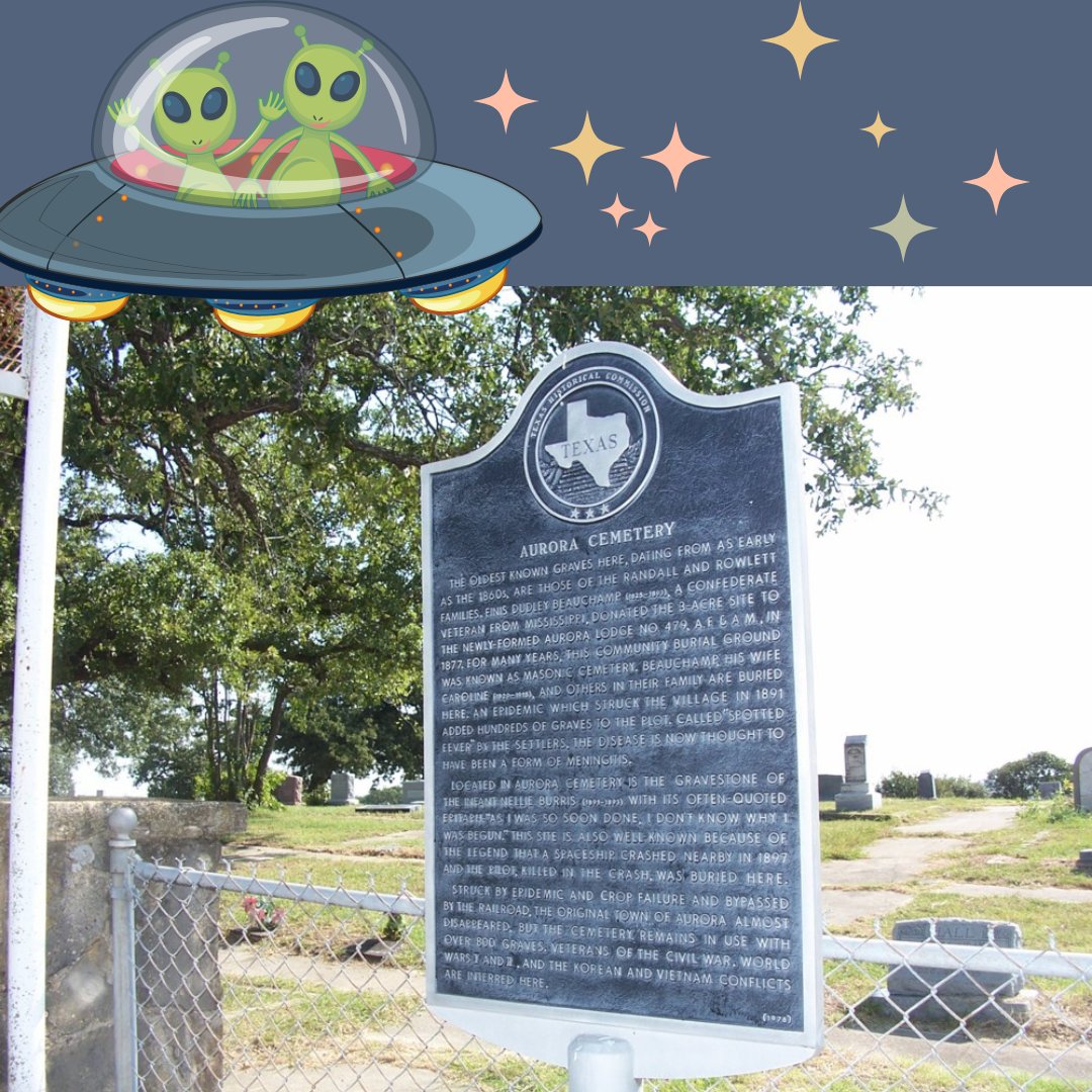 The Legend of the Aurora, Texas UFO Crash theordinaryextraordinarycemetery.com/blog/the-legen…