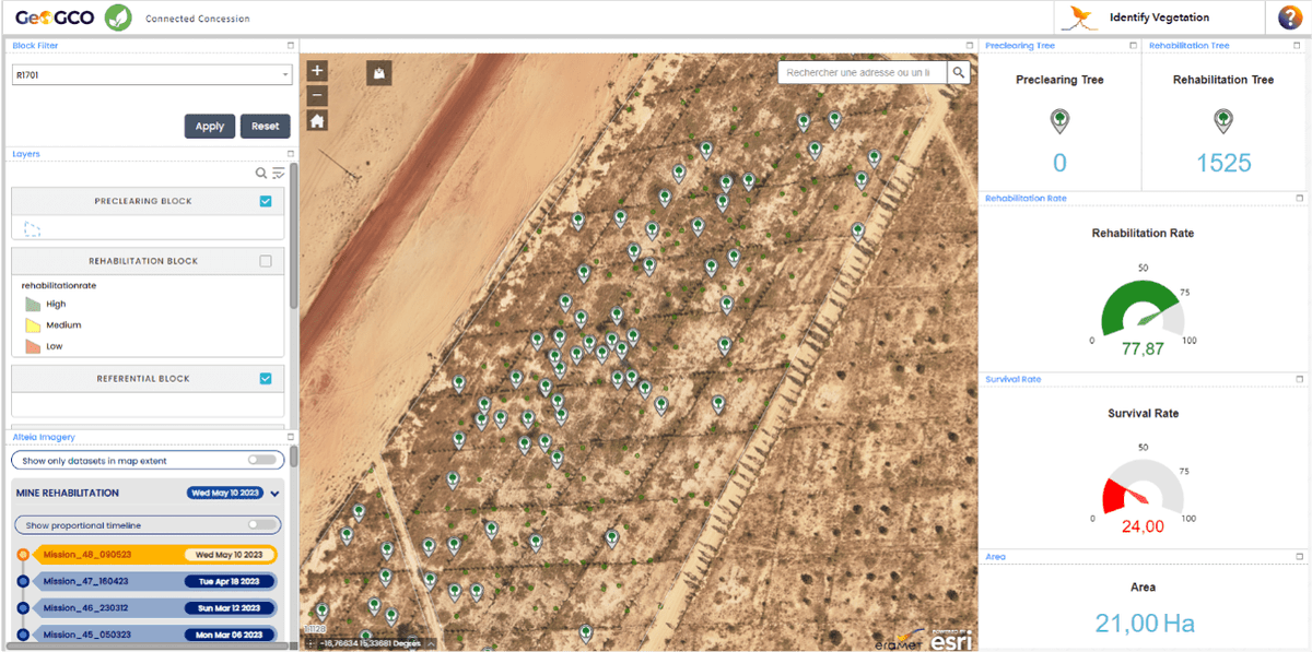 The French mining company @GroupeEramet is implementing an environmental management system built with GIS technology at every mine to measure water, air, and soil quality, and to guide the company’s pledge to reach zero emissions by 2050. esri.social/JtQb50R6CGP