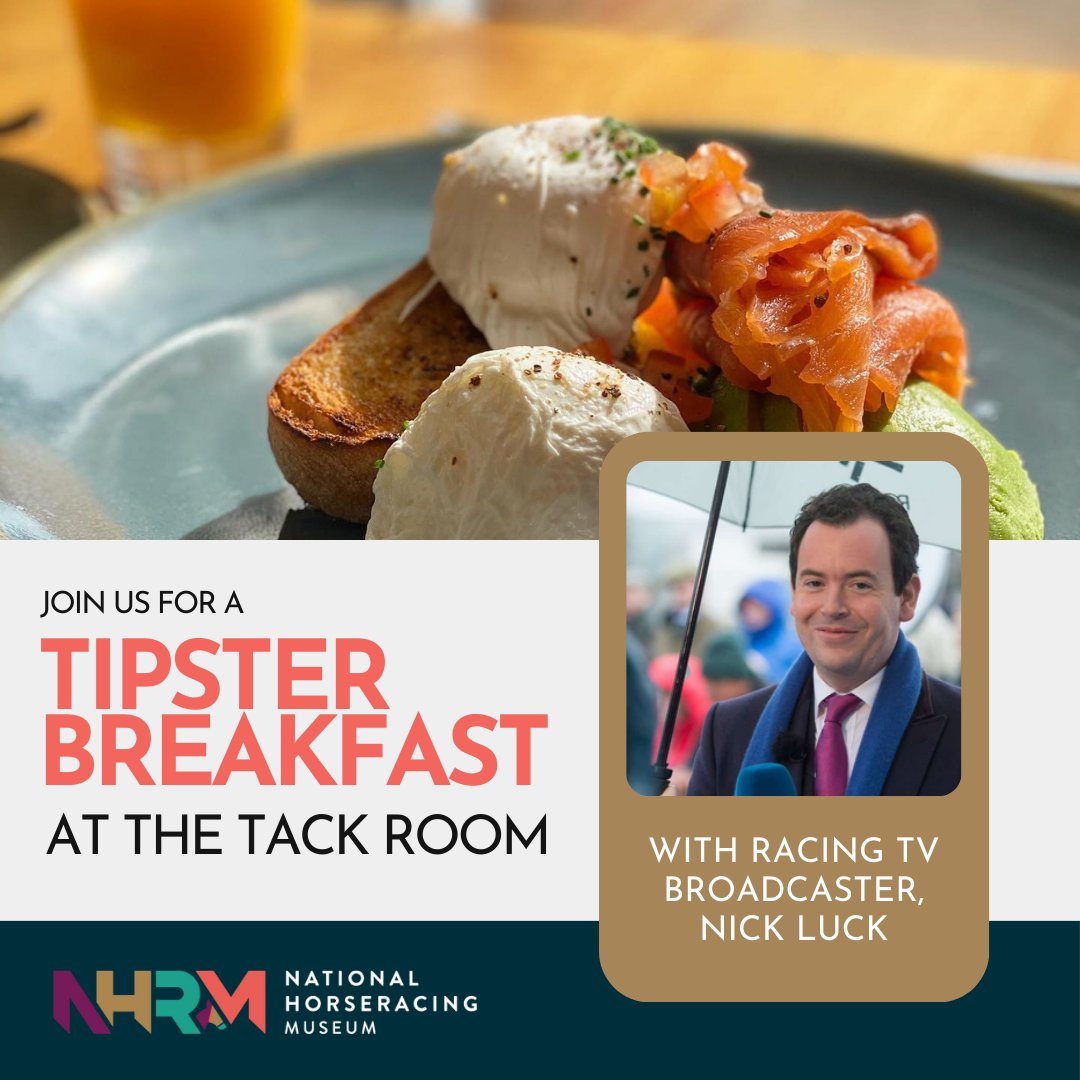 Kick start the flat season with us in @TheTackRoom_nkt, for a Tipster Breakfast with Racing TV's broadcaster Nick Luck. Enjoy breakfast and a glass of Bucks Fizz, and get the low down on the day's runners. Available on 17th and 18th April, book now - nhrm.co.uk/events/tipster…