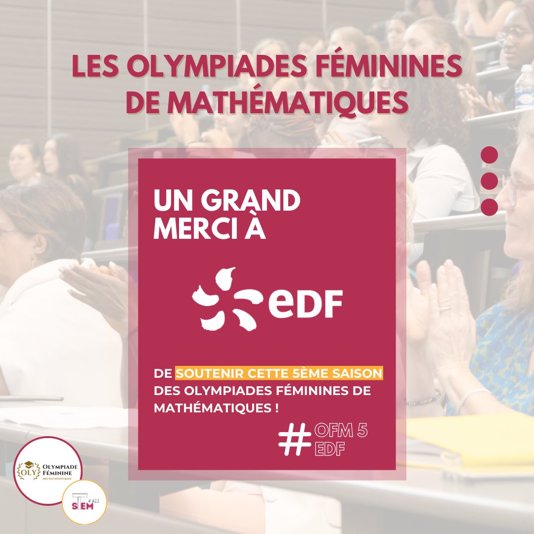 Chez #STEM4ALL, nous défendons la #mixité, l'#inclusion et la #diversité dans les #STEM. 

Merci au groupe EDF de rejoindre cette aventure ! Ensemble, nous rendons le monde #STEM plus inclusif. 

Merci pour votre précieux soutien, qui nous permet d'aller encore plus loin. 🌟💙