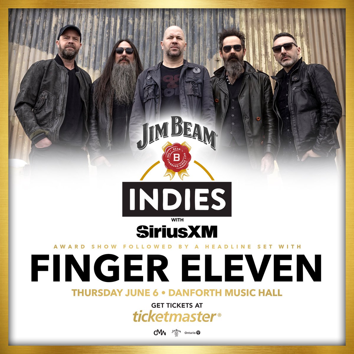 SHOW UPDATE: Canadian Music Week presents the 23rd Annual Jim Bean Indie Awards, now with special guest #FingerEleven at The Danforth on June 6th! 🎟️ tinyurl.com/2eerw5xf