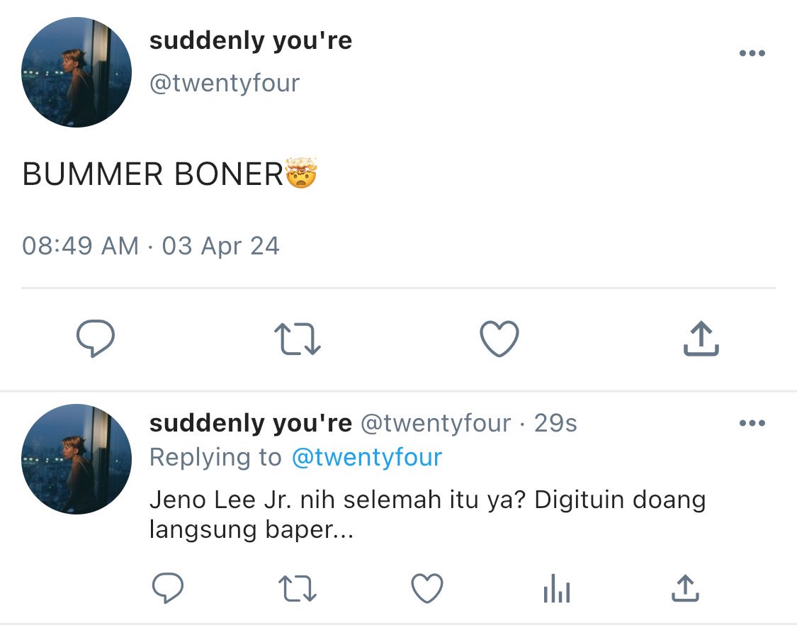 23seasons_'s tweet photo. Whats worse than get boner while running for your morning coffe?🥴
Yes, the UNREQUITED LOVE (and those sudden-change-with-aku-kamu-after-sex). #PrayForJen https://t.co/oLdMYt9hvV