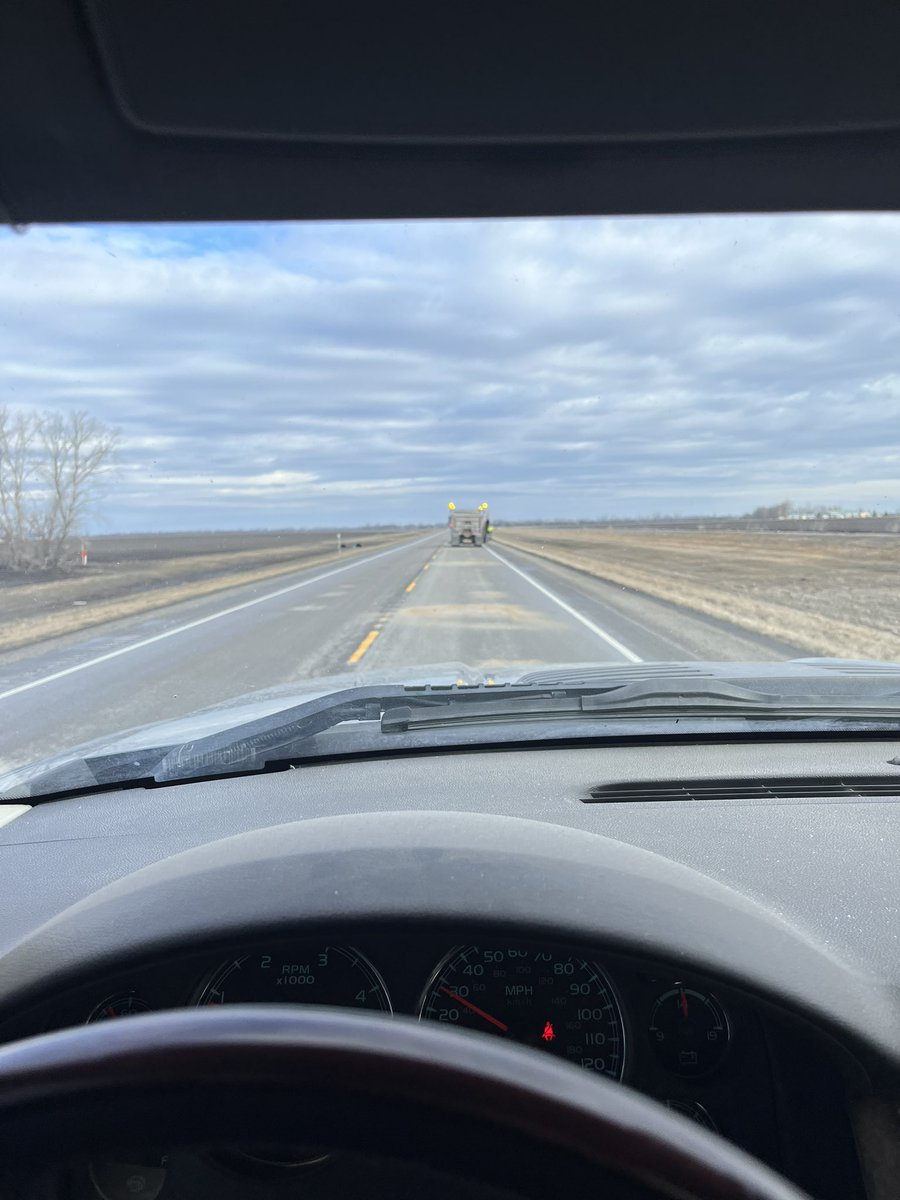 gthomp97's tweet image. Highway Dept out filling cracks in the roads today.  40 degrees out, road is damp from over night, and it’s windy.  This has to be a huge waste of time and money on a day like this.  @NorthDakotaDOT