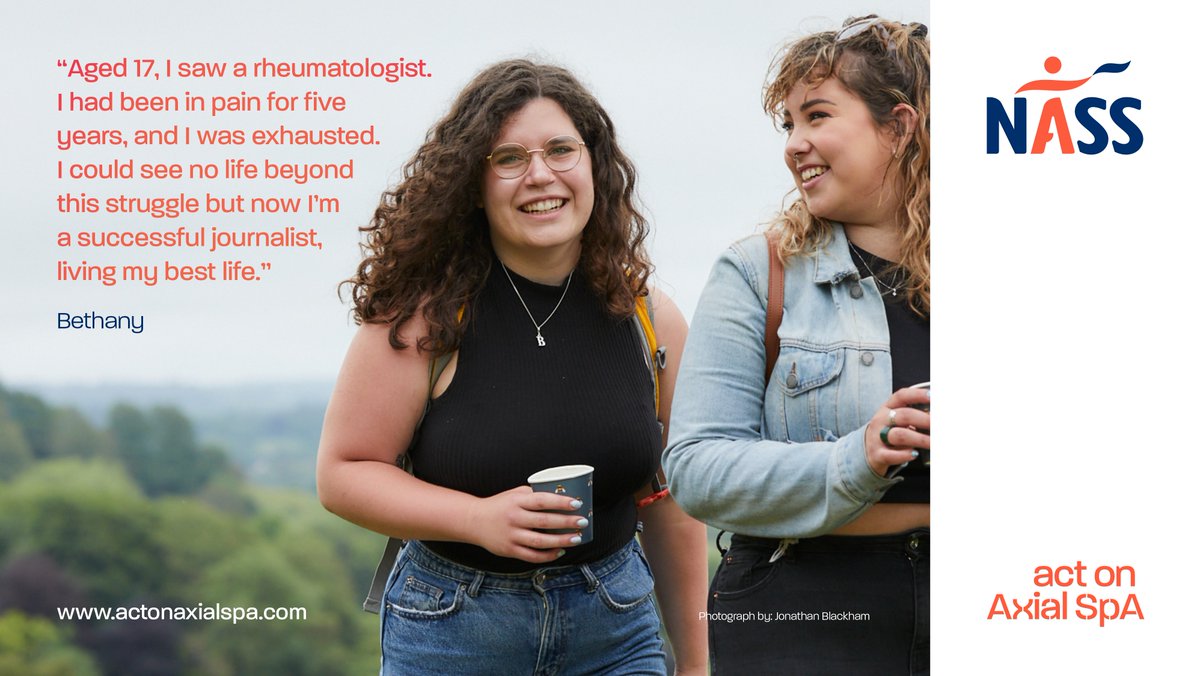 Meet Bethany. She talks through her experience of developing #symptoms in her teens, not finding any answers and then being #diagnosed at such an early point in life, but overcoming that to live well with #axialSpA. Read her story and more at bit.ly/3wZiXfg.