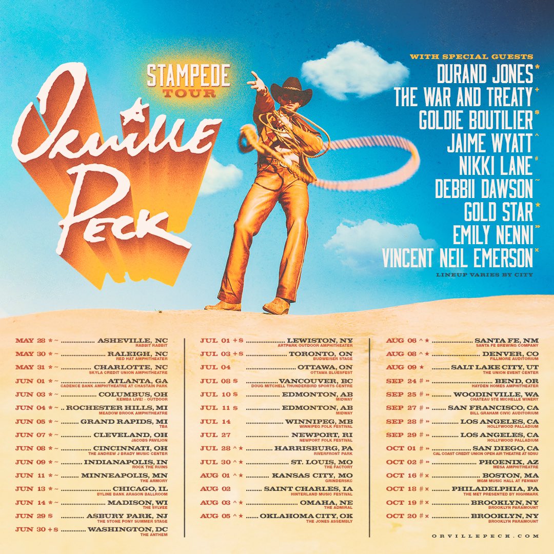 LET’S GO FAM!!! We’re hitting the road with @orvillepeck for a few shows this summer. Can’t wait to see y’all out there! 🤠