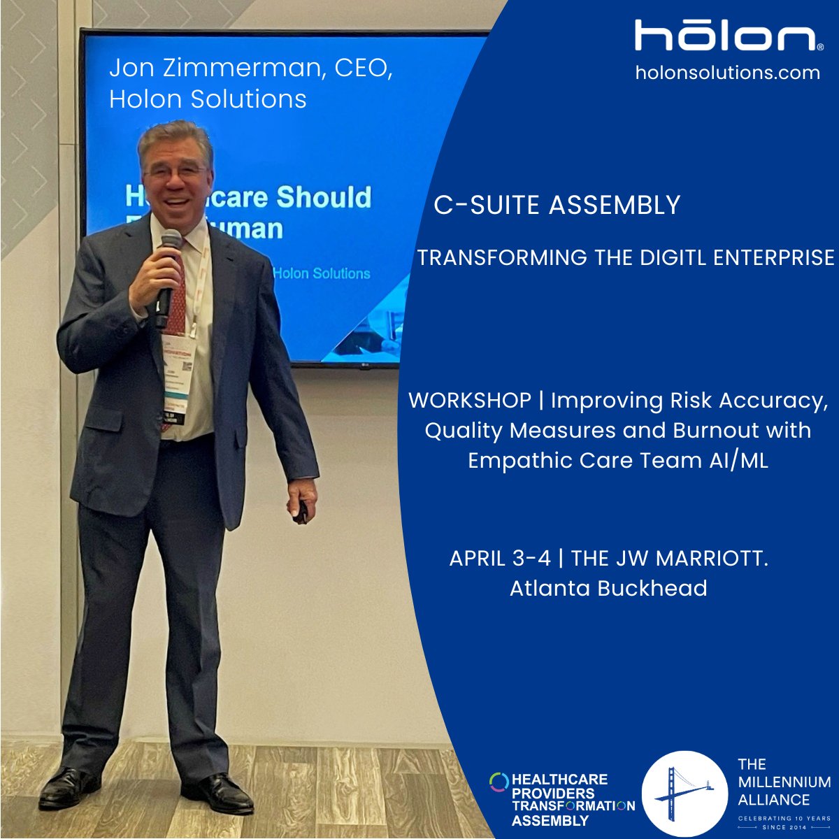 Holon Solutions (@holonsolutions) on Twitter photo Happening this week… <a href="/Mill_All/">The Millennium Alliance</a> 2024 Health Technology conference!
We are excited to see our CEO, Jon Zimmerman, speak for the live workshop! Come by the Columbia conference room on April 3, @ 2:30 to learn more about how Holon Solutions is Improving risk and reducing burnout! Happening this week… <a href="/Mill_All/">The Millennium Alliance</a> 2024 Health Technology conference!
We are excited to see our CEO, Jon Zimmerman, speak for the live workshop! Come by the Columbia conference room on April 3, @ 2:30 to learn more about how Holon Solutions is Improving risk and reducing burnout!