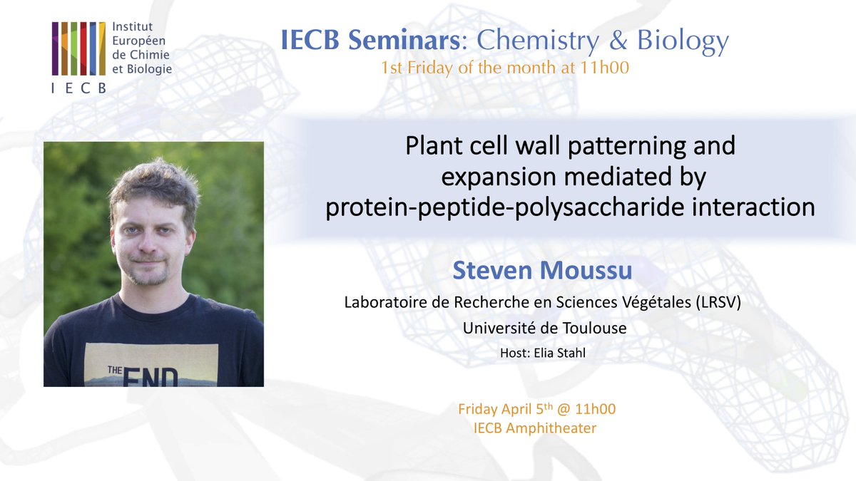 Our next speaker for @iecb_bordeaux Friday seminar is @StevenMoussu from @LRSV_Toulouse. Open to the whole scientific community of Bordeaux. Friday April 5th at 11h00.