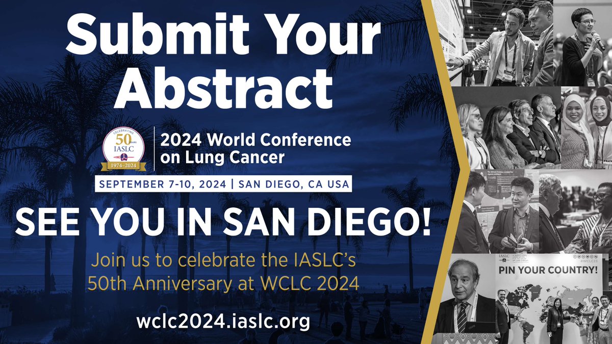 Time is Running Out! You are invited to participate in the #WCLC24 by submitting your scientific abstract(s). Deadline is April 5, 2024 @ midnight. Guidelines, abstract types accepted, important dates, FAQs & more information available here: wclc2024.iaslc.org/call-for-abstr… #LCSM #IASLC50